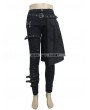 Devil Fashion Black Gothic Punk Removable Skirts Trousers for Men