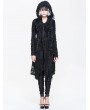 Devil Fashion Black Gothic Hooded Tassle Jacket for Women