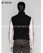 Punk Rave Black Gothic Heavy Punk Corn Vest for Men