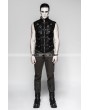 Punk Rave Black Gothic Heavy Punk Corn Vest for Men