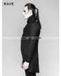 Punk Rave Black Gothic Gentleman Steampunk Fake Two-pieces Jacket for Men