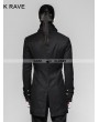 Punk Rave Black Gothic Gentleman Steampunk Fake Two-pieces Jacket for Men