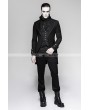 Punk Rave Black Gothic Gentleman Steampunk Fake Two-pieces Jacket for Men