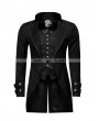 Punk Rave Black Gothic Gentleman Steampunk Fake Two-pieces Jacket for Men