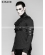 Punk Rave Black Mechanical Steampunk Armor Short Jacket for Men