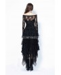 Dark in Love Black Gothic Punk Messy Mesh and Lace Skirt