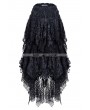 Dark in Love Black Gothic Punk Messy Mesh and Lace Skirt