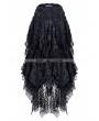 Dark in Love Black Gothic Punk Messy Mesh and Lace Skirt