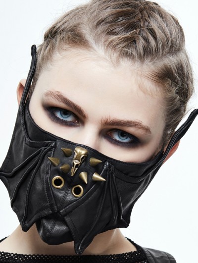 Devil Fashion Bronze Gothic Punk Bat Style Mask