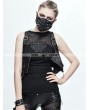 Devil Fashion Black PU Gothic Pocket Top Vest for Women