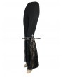 Devil Fashion Black Gothic Cross Lace Bell-Bottomed Pants for Women
