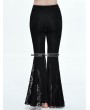 Devil Fashion Black Gothic Cross Lace Bell-Bottomed Pants for Women