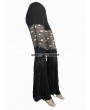 Devil Fashion Black Gothic Punk Hole Bell-Bottomed Pants for Women