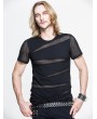 Devil Fashion Black Gothic Net Short Sleeves T-Shirt for Men