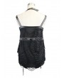 Devil Fashion Black Gothic Punk Hole Sleeveless Shirt for Women