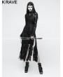 Punk Rave Black Gothic Retro Lace Rope Dress 