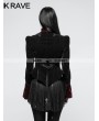 Punk Rave Black and Red Gothic Scissor-tail Jacket for Women