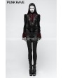 Punk Rave Black and Red Gothic Scissor-tail Jacket for Women