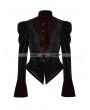 Punk Rave Black and Red Gothic Scissor-tail Jacket for Women