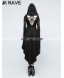 Punk Rave Black Gothic Dress with Back Spider Net