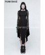 Punk Rave Black Gothic Dress with Back Spider Net