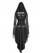 Punk Rave Black Gothic Dress with Back Spider Net