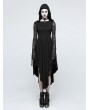 Punk Rave Black Gothic Dress with Back Spider Net