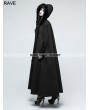 Punk Rave Black Winter Gothic Long Fur Cloak for Women