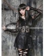 Pentagramme Black Gothic Sexy Semitransparent Lace Shirt for Women