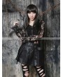 Pentagramme Black Gothic Sexy Semitransparent Lace Shirt for Women