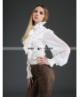 Pentagramme White Palace Style Chiffon Blouse for Women