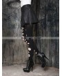 Pentagramme Black Gothic High-Waist PU Leather Short Skirt