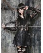 Pentagramme Black Gothic High-Waist PU Leather Short Skirt