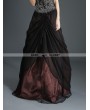 Pentagramme Black and Coffee Organza Gothic Long Skirt