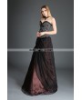 Pentagramme Black and Coffee Organza Gothic Long Skirt