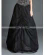Pentagramme Black Organza Gothic Long Skirt