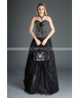 Pentagramme Black Organza Gothic Long Skirt