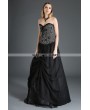 Pentagramme Black Organza Gothic Long Skirt