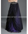 Pentagramme Black and Purple Organza Gothic Long Skirt