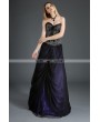 Pentagramme Black and Purple Organza Gothic Long Skirt