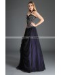 Pentagramme Black and Purple Organza Gothic Long Skirt