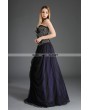 Pentagramme Black and Purple Organza Gothic Long Skirt