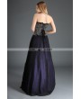 Pentagramme Black and Purple Organza Gothic Long Skirt