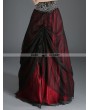 Pentagramme Black and Red Organza Gothic Long Skirt