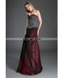 Pentagramme Black and Red Organza Gothic Long Skirt