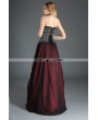 Pentagramme Black and Red Organza Gothic Long Skirt