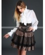 Pentagramme Coffee Stripe Steampunk High-Waist Short Skirt