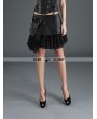 Pentagramme Black Steampunk Short PU Skirt with Pocket Bag