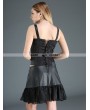Pentagramme Black Steampunk Short PU Skirt with Pocket Bag