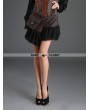 Pentagramme Coffee Steampunk Short PU Skirt with Pocket Bag